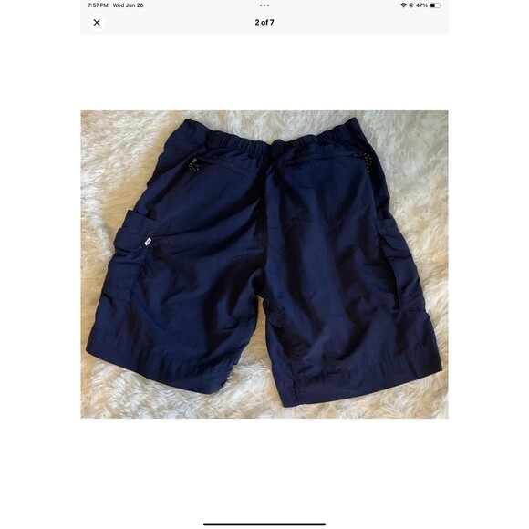 Magellan Outdoors Fish Gear Men’s Mega Repel Fish Gear Blue Cargo Shorts Size L - Picture 2 of 7